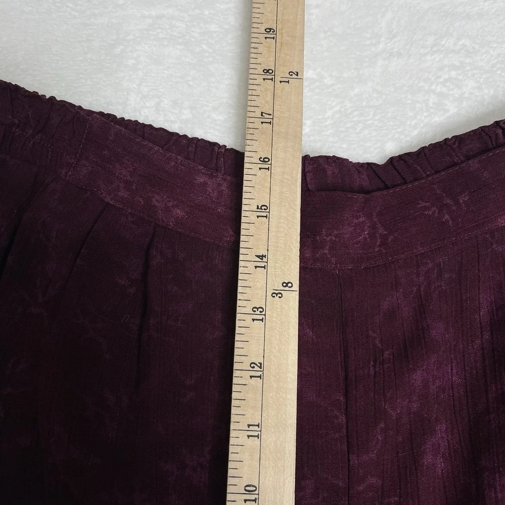 Vintage Carole Little  Size 20 ~ 2 Piece Pants Set Burgundy with‎ floral